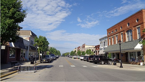 Downtown Elk Rapids along River Street